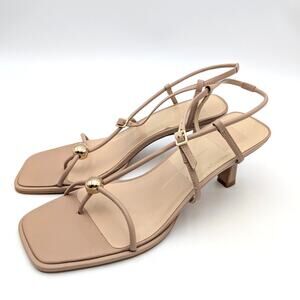 Dolce Vita Mylee Heels Sandal Ankle Strap Women's Leather Tan Size US8.5 EU39